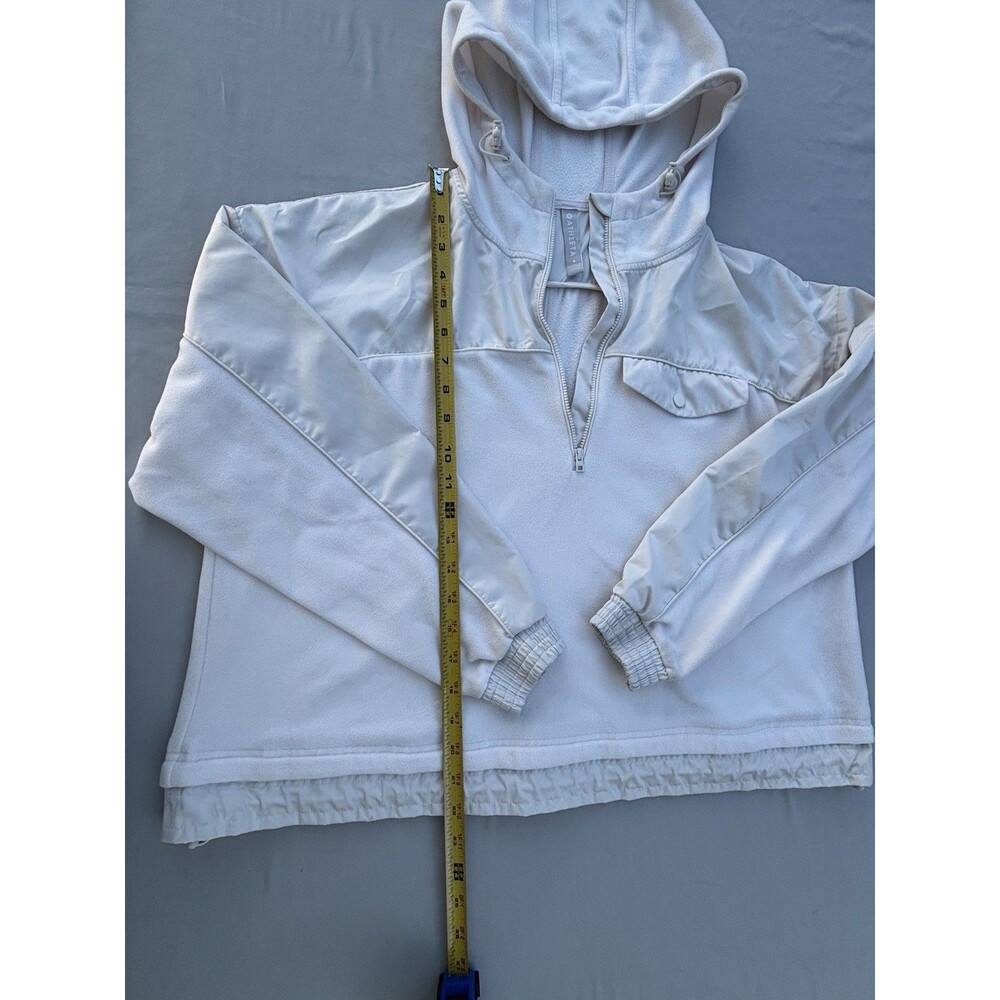 Athleta womens polyester fleece  hooded quarter zip with adjustable sides Size S - Picture 4 of 15